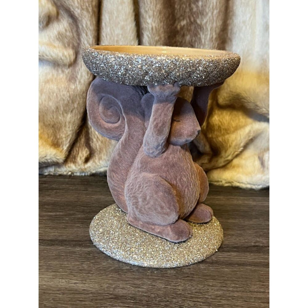 B&BW BBW Bath And Body Works Sparkle Squirrel Candle Holder Stand